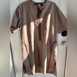 men's short-sleeve tunic-style shirt
